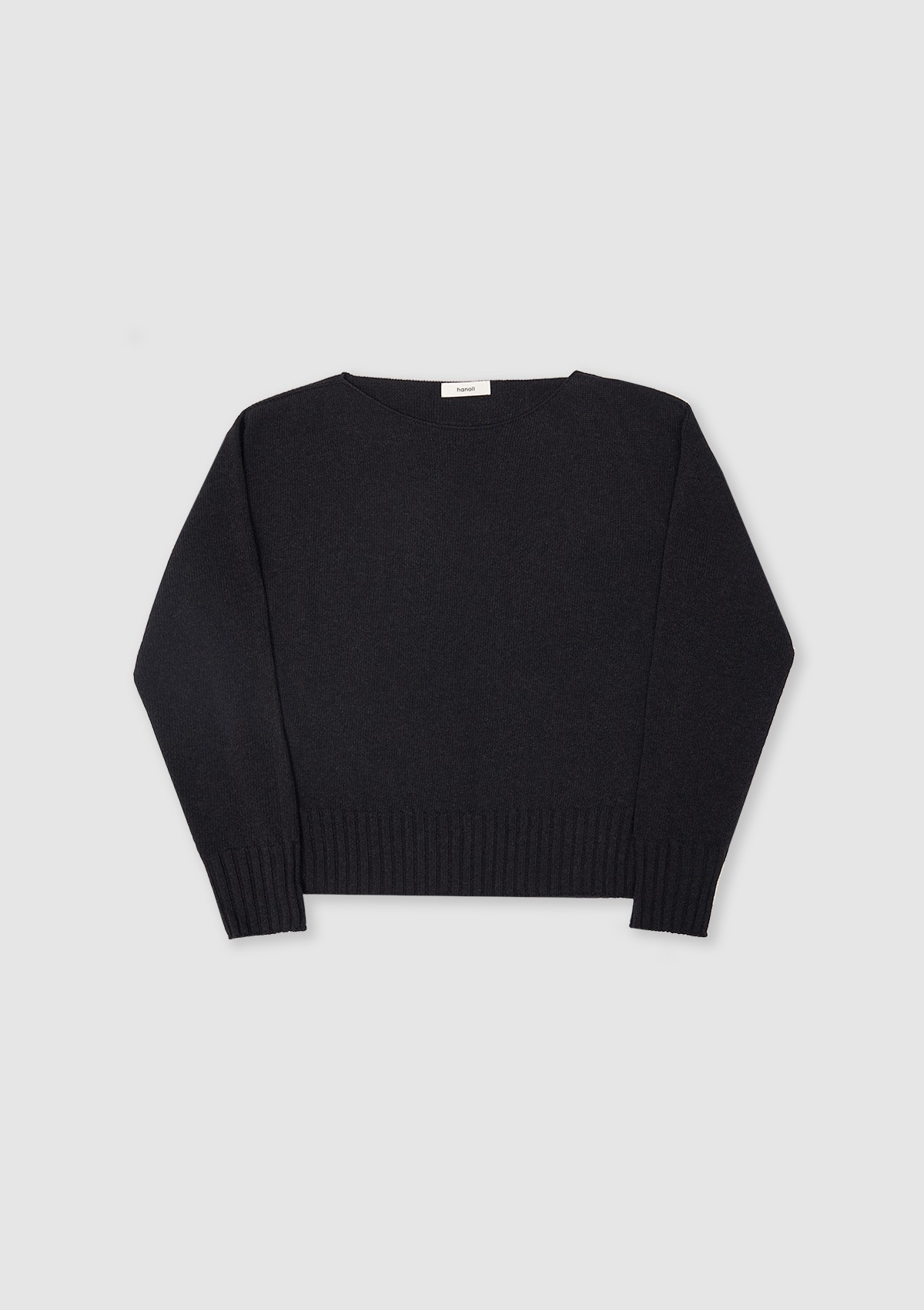 Boat Neck Knit (Charcoal)